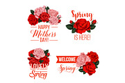 Vector springtime or Mother day floral icons
