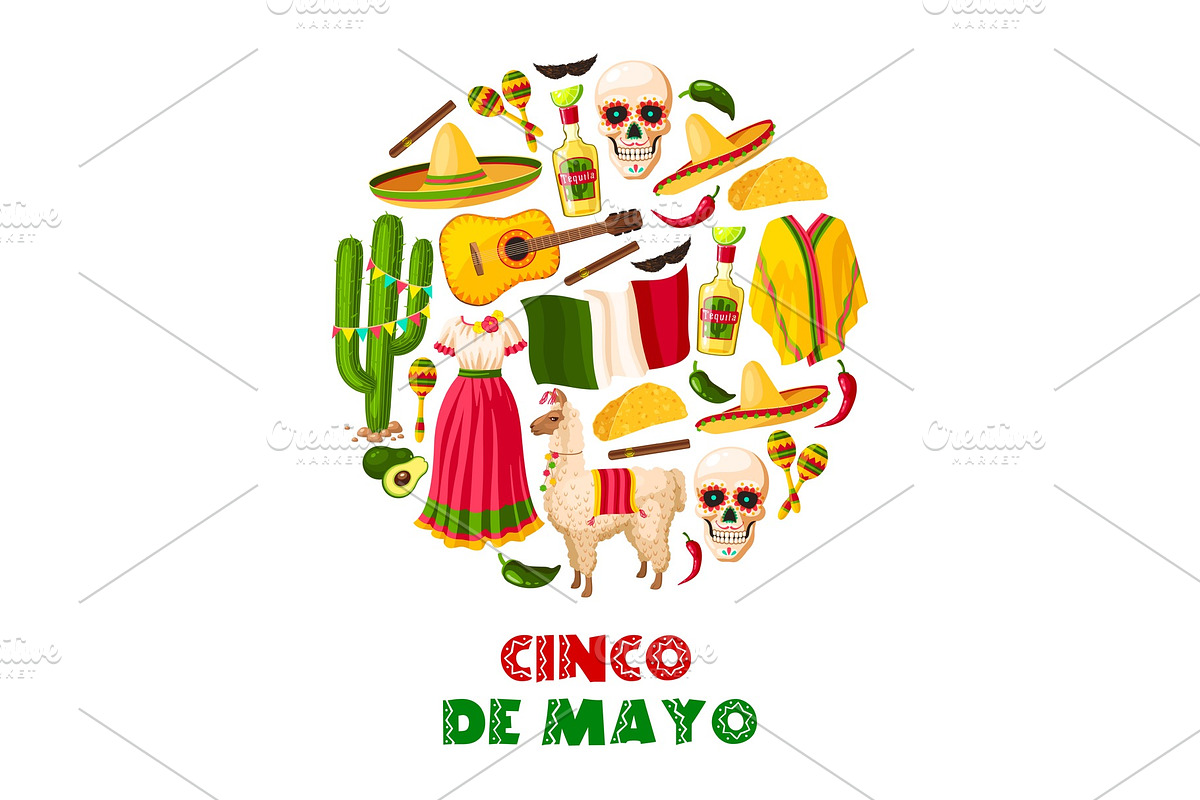 Mexican holiday card of Cinco de Mayo fiesta party in Illustrations - product preview 8