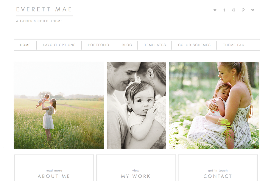 Everett Mae Genesis Child Theme in WordPress Photography Themes - product preview 8