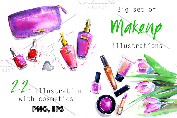 Makeup & Cosmetics illustrations