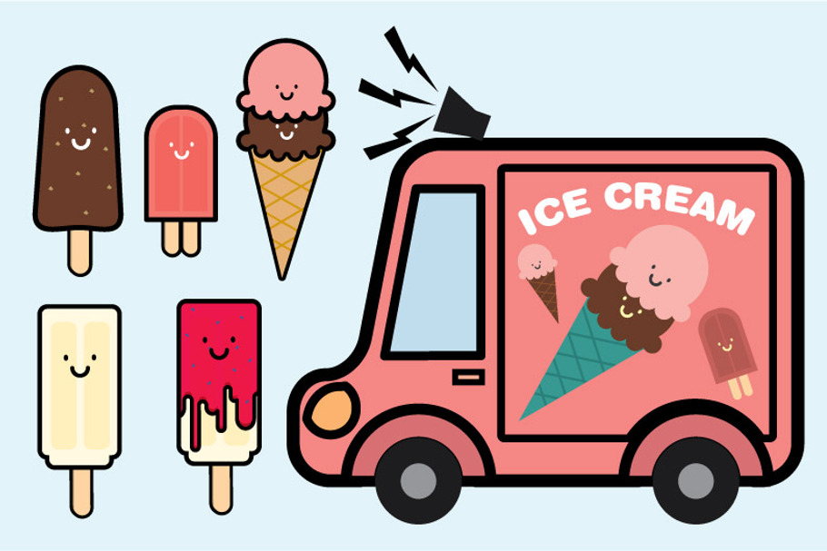ice cream people vector in Illustrations - product preview 8