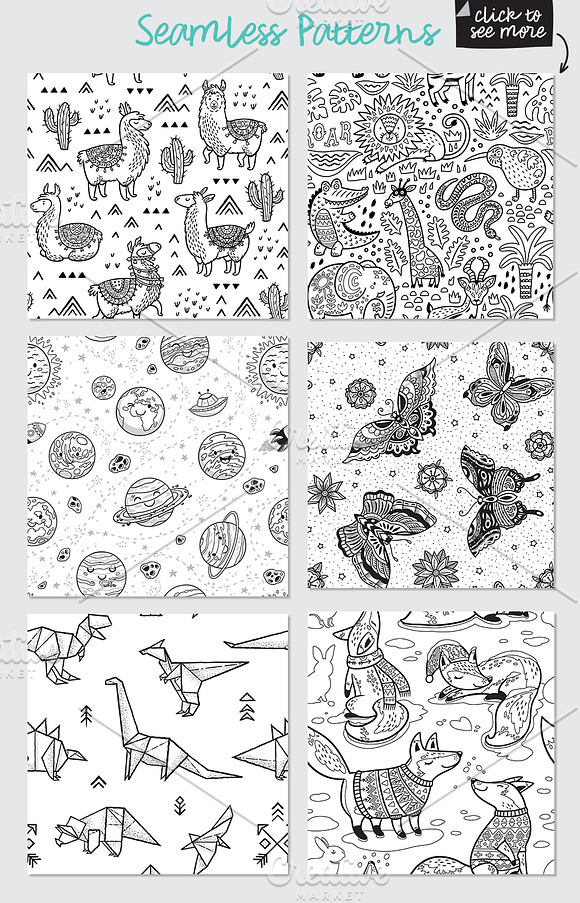 Creative Coloring Pages in Patterns - product preview 1