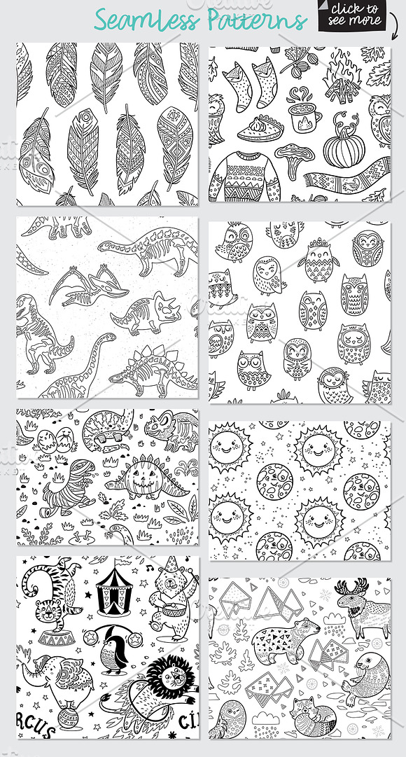 Creative Coloring Pages in Patterns - product preview 2