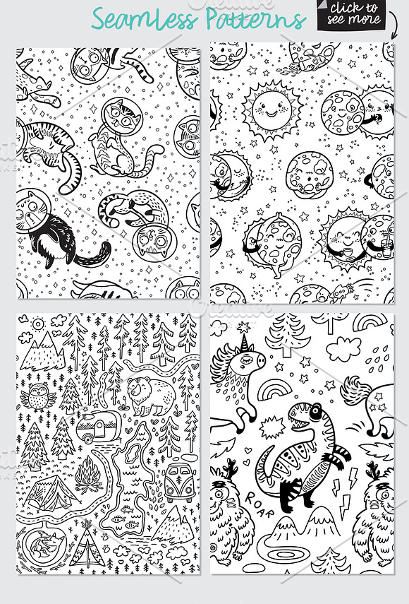 Creative Coloring Pages in Patterns - product preview 3