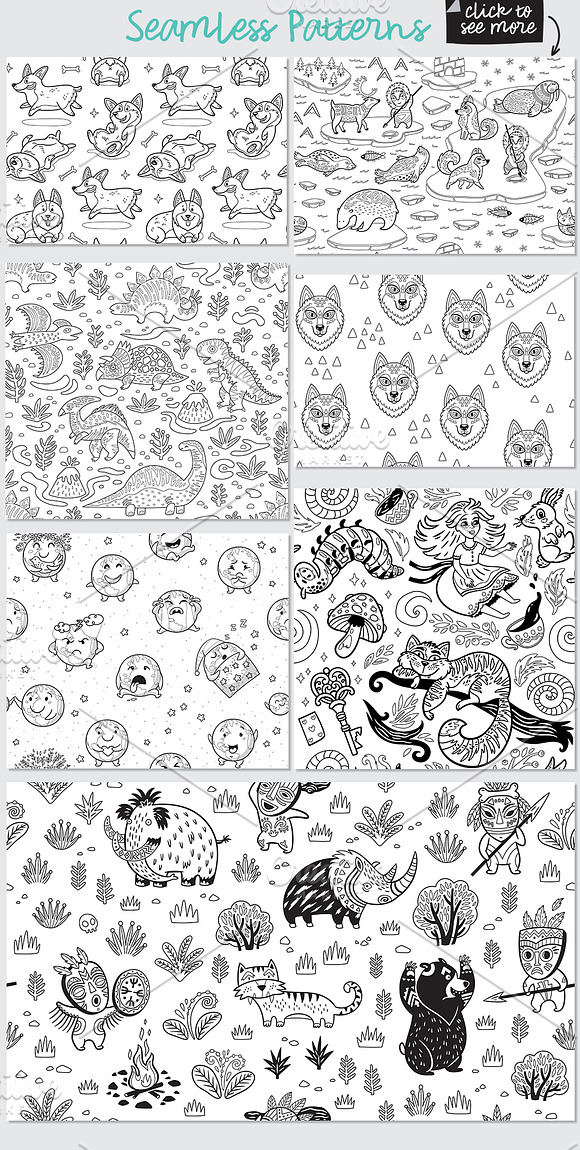 Creative Coloring Pages in Patterns - product preview 4