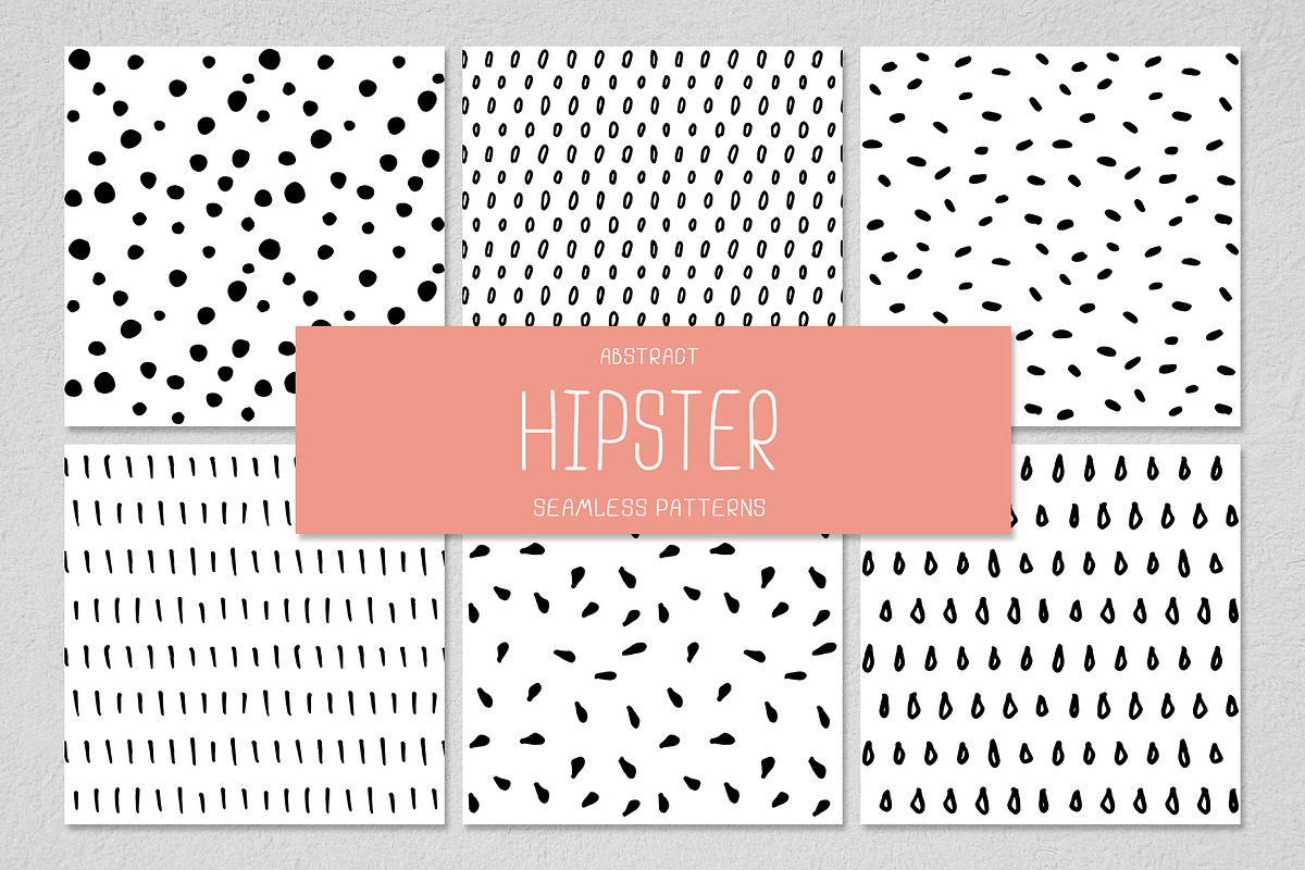 6 HIPSTER seamless patterns in Patterns - product preview 8