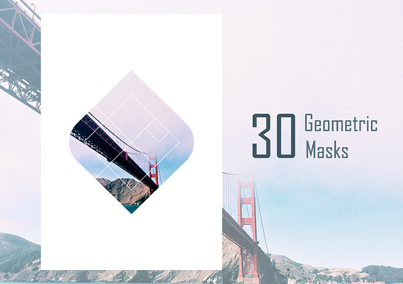 30 Geometric Photo Masks in Textures - product preview 1