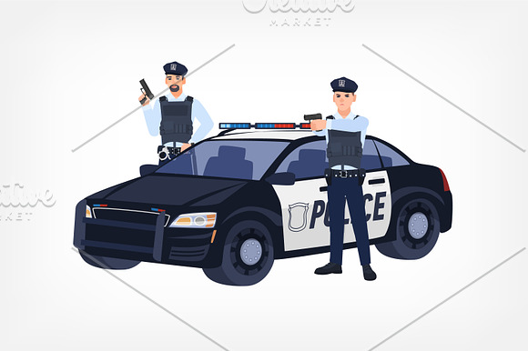 Policeman creation set or DIY kit in Illustrations - product preview 1