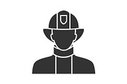 Firefighter glyph icon