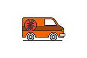 Exterminator mini bus car color icon