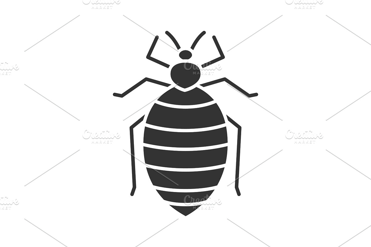 Bed bug glyph icon in Icons - product preview 8