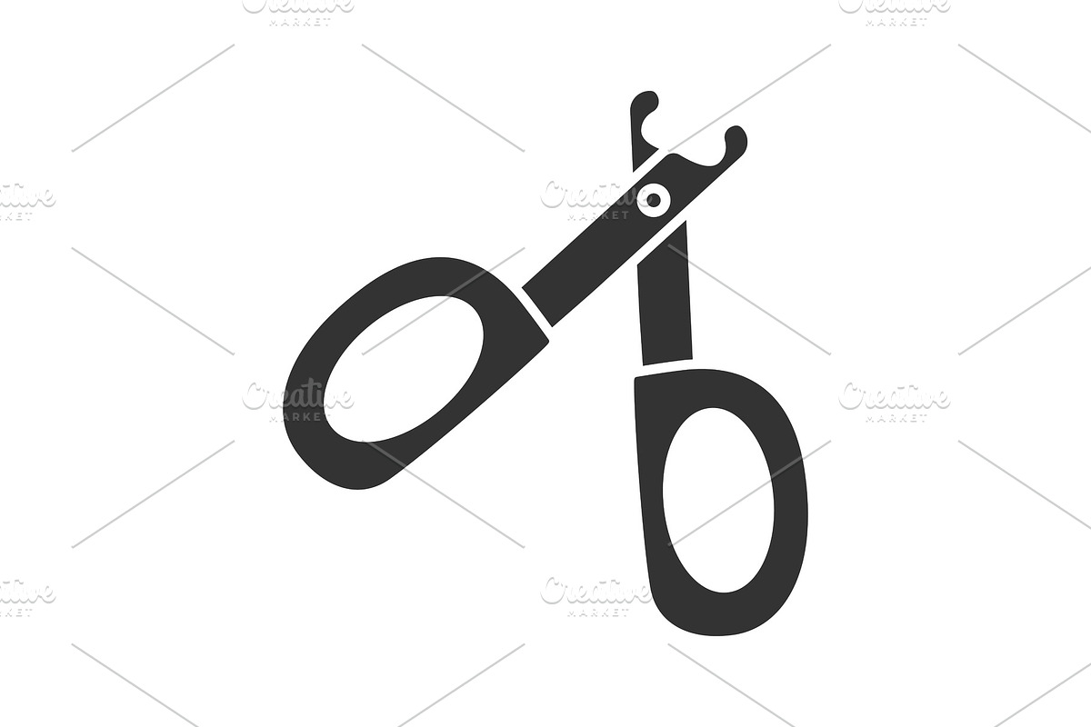 Pet nail clippers glyph icon in Graphics - product preview 8