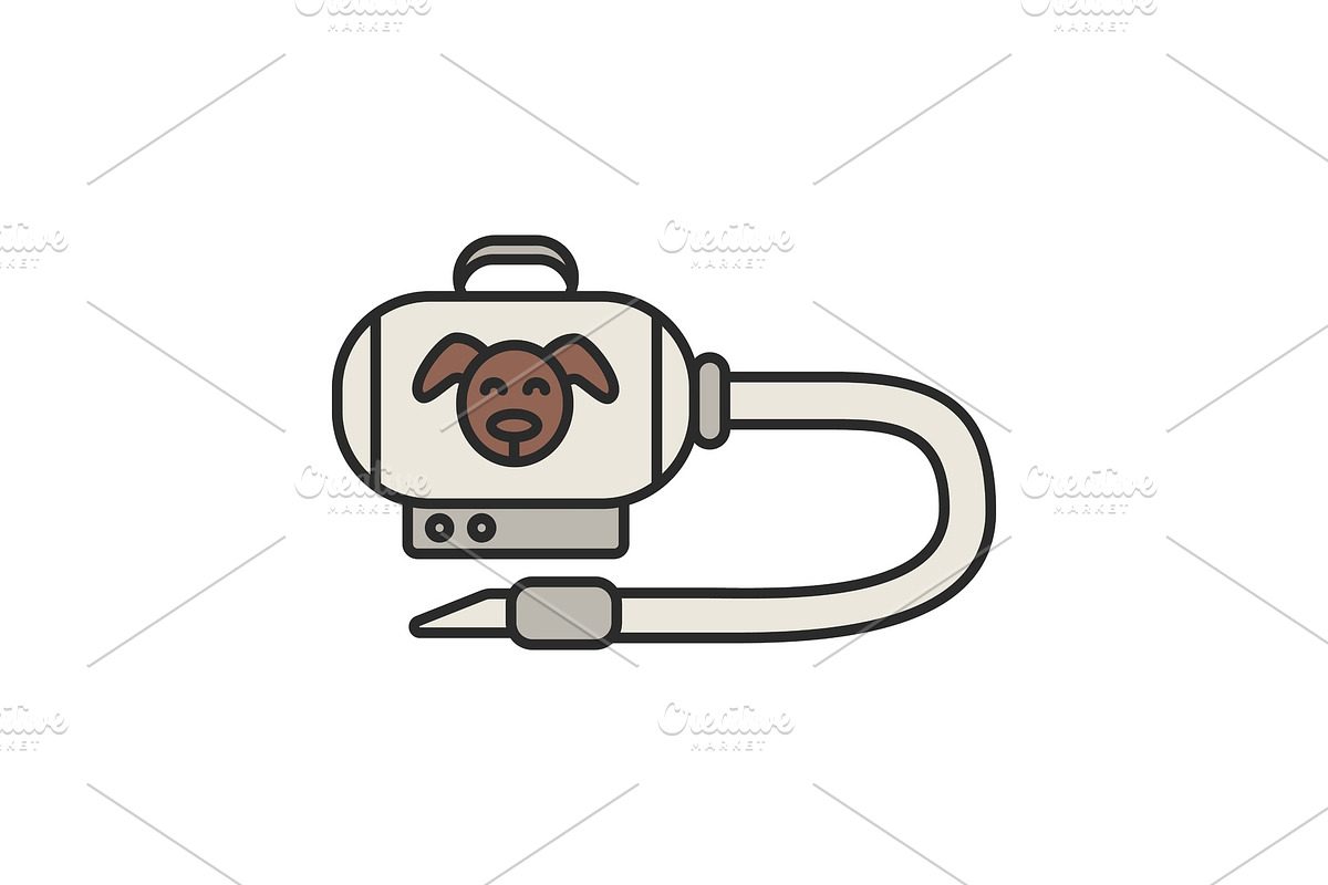 Pet hair vacuum cleaner color icon in Graphics - product preview 8