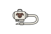 Pet hair vacuum cleaner color icon
