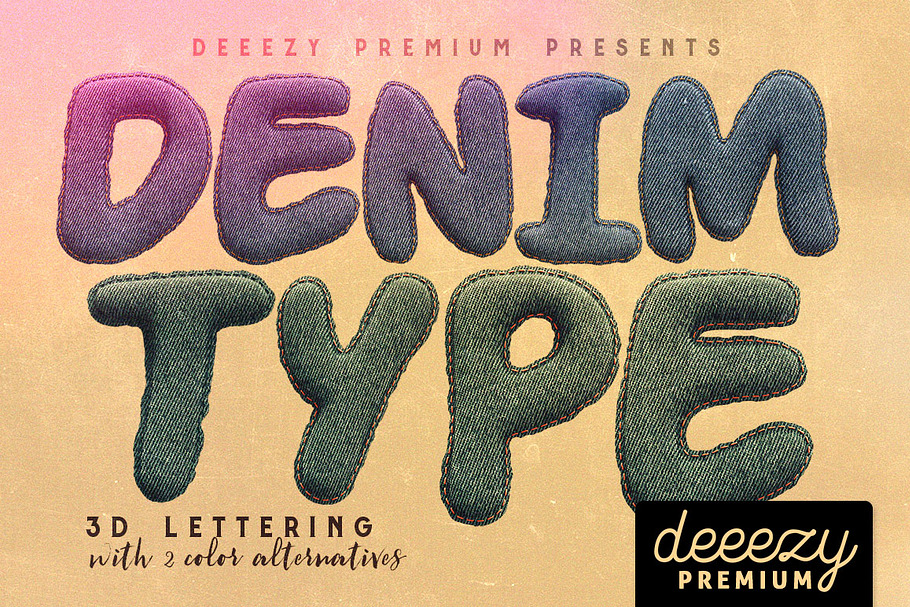 Denim - 3D Lettering