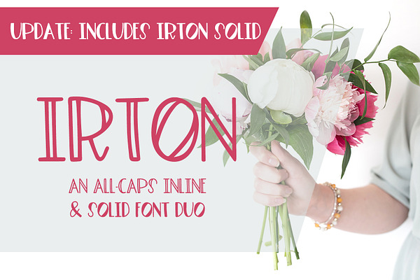 Irton Inline + Solid Sans Font Duo