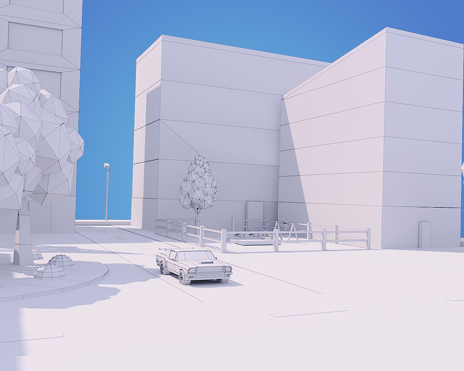 Low Poly City Block in Architecture - product preview 7