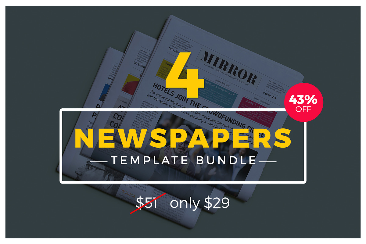 Newspaper Bundle in Magazine Templates - product preview 8