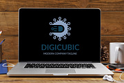 Digicubic Letter D Logo