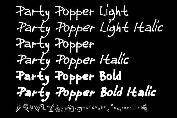 Party Popper - A Fun Typeface in Script Fonts - product preview 1