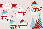 Snowmen clipart and Paper