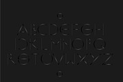 Black metallic modern letters