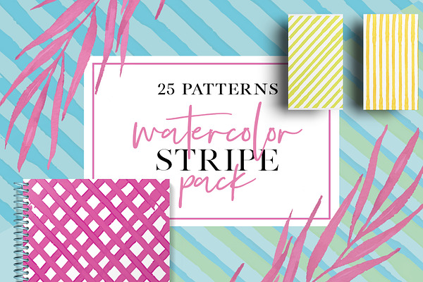 Watercolor Stripe Pack