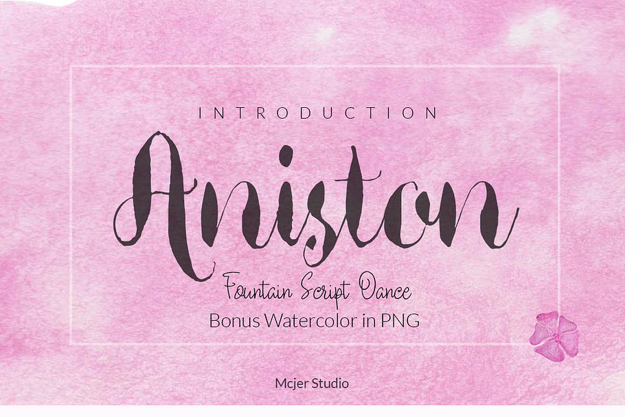 Aniston + Watercolor in Script Fonts - product preview 8