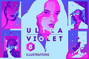 8 Ultraviolet Theme Illustrations