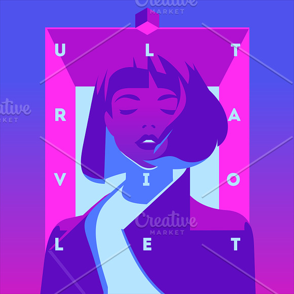 8 Ultraviolet Theme Illustrations in Illustrations - product preview 6