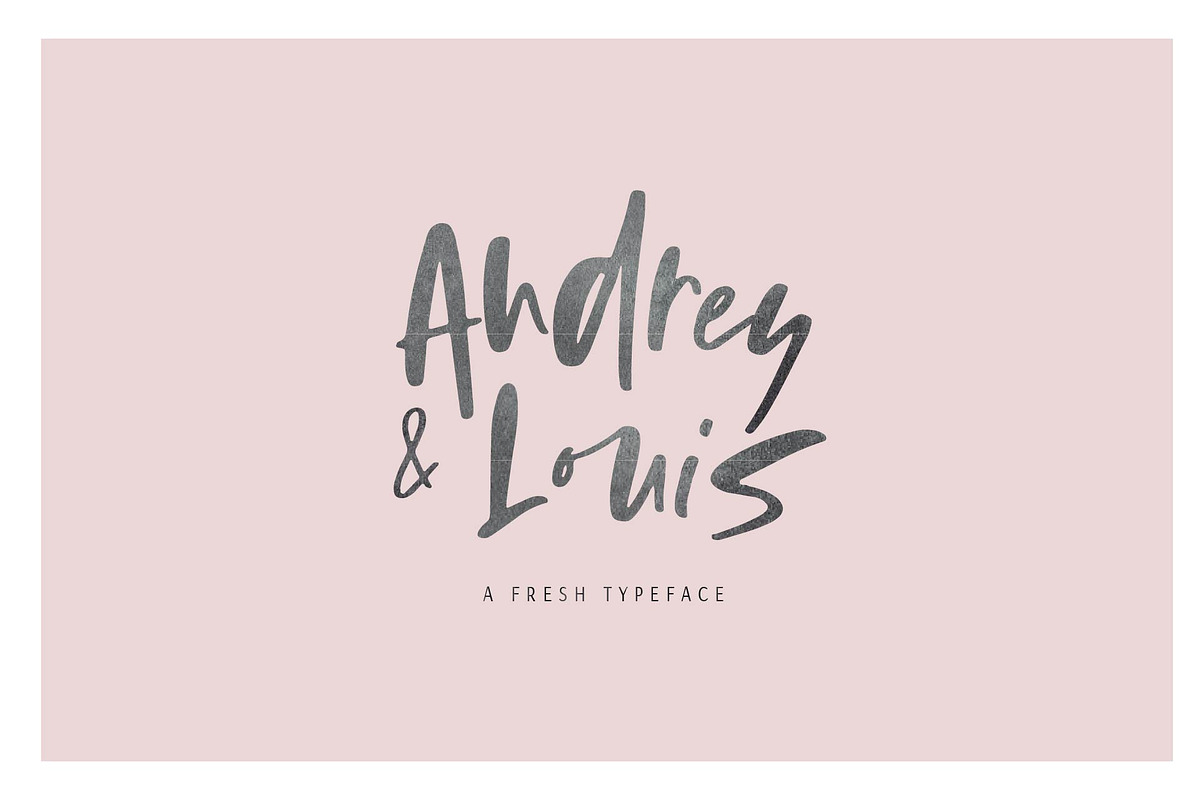 Audrey and Louis | A Fresh Typeface in Script Fonts - product preview 8