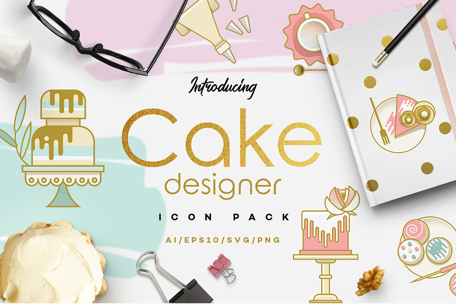 Cake Designer Icon Pack in Happy Birthday Icons - product preview 8