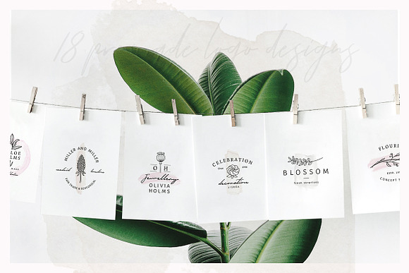 So Flowery Branding Kit+Watercolours in Logo Templates - product preview 1