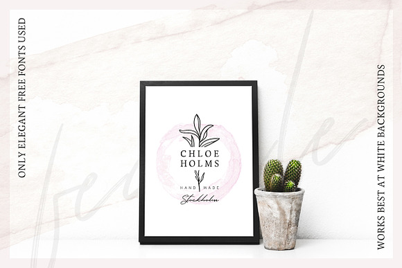 So Flowery Branding Kit+Watercolours in Logo Templates - product preview 2