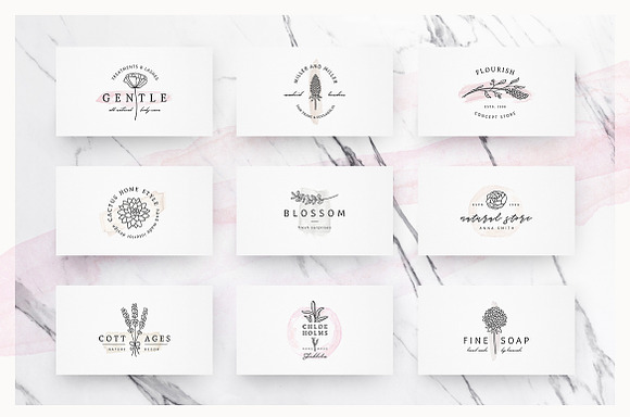 So Flowery Branding Kit+Watercolours in Logo Templates - product preview 7