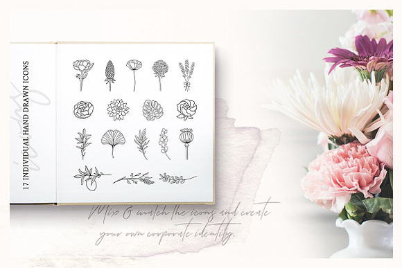 So Flowery Branding Kit+Watercolours in Logo Templates - product preview 10
