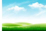 Nature summer background with grass