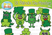 St. Patrick's Day Monsters Clipart