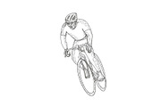 Road Bicycle Racing Doodle