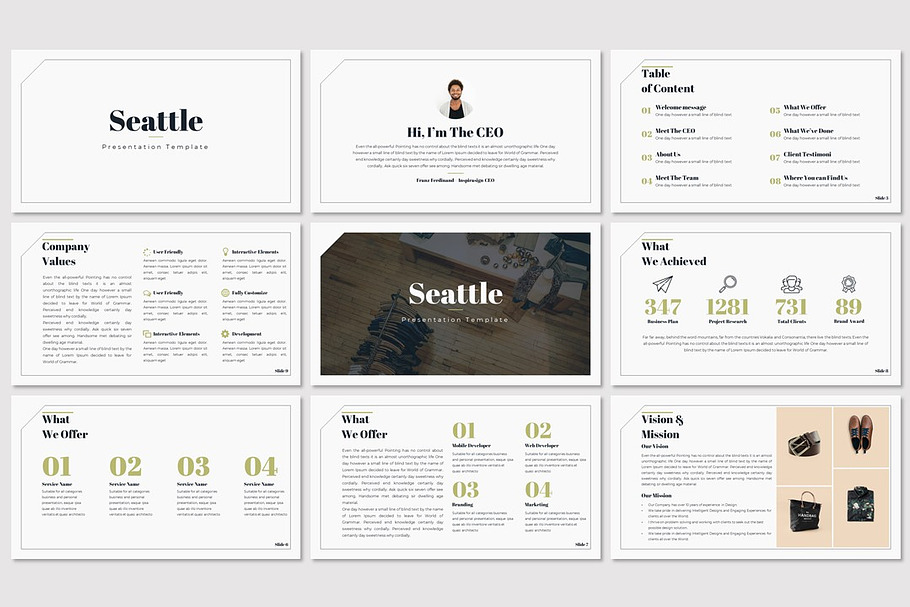 Seattle - Powerpoint Template in PowerPoint Templates - product preview 8