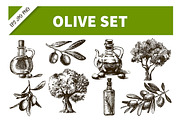Olive Hand Drawn Set