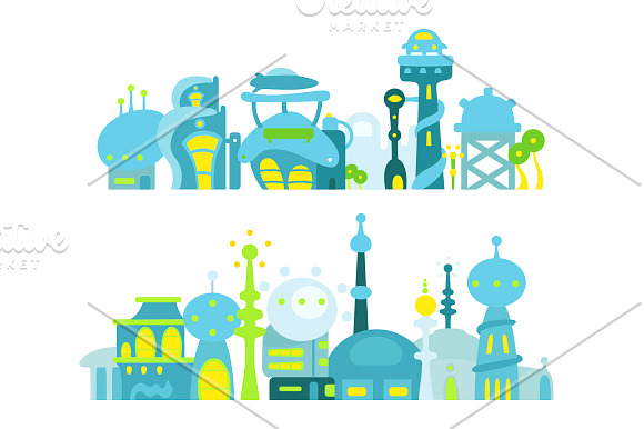 City fantastic, future, modern in Illustrations - product preview 1