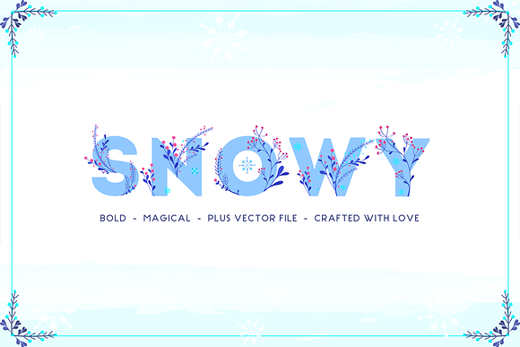 50% OFF - Snowy Floral Color Font in Colorful Fonts - product preview 11