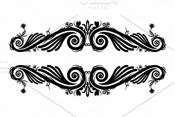 Set of dividers and flourishes in Objects - product preview 2