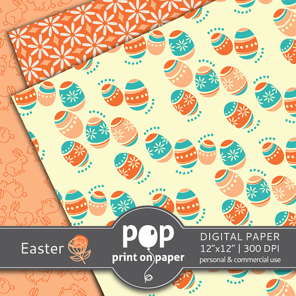 Easter Digital Paper in Patterns - product preview 2