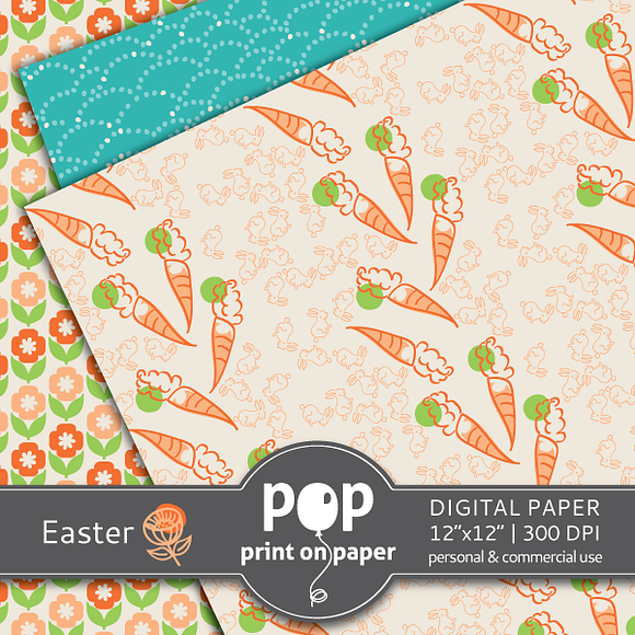 Easter Digital Paper in Patterns - product preview 3