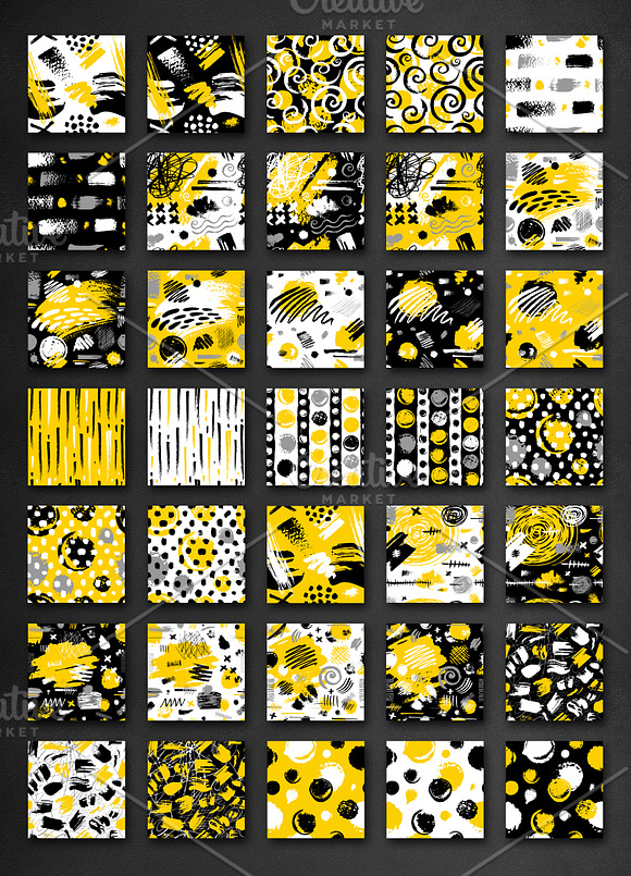 Grunge Style Yellow Collection in Objects - product preview 3