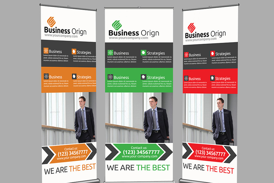 Business Roll UpBanner in Presentation Templates - product preview 8