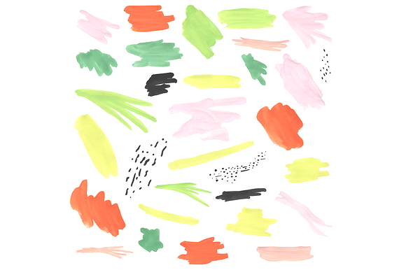 Abstract Pastel Watercolor Clipart in Illustrations - product preview 1