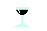 Illustration of a red wine glass